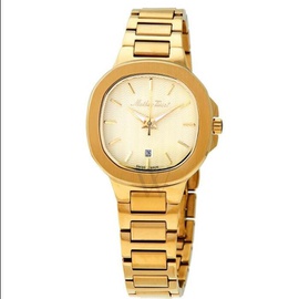 Mathey-Tissot WOMEN'S Evasion Stainless Steel 316L Gold Dial Watch D152PDI