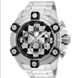 Invicta MEN'S Reserve Chronograph Stainless Steel Black and White Dial Watch 27776