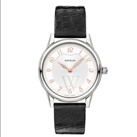 몽블랑 WOMEN'S Boheme (Calfskin) Leather White Dial Watch 123867