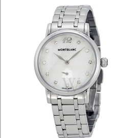 몽블랑 WOMEN'S Star Classique Stainless Steel Mother of Pearl Dial Watch 110305