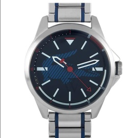 라코스테 Lacoste MEN'S Capbreton Stainless Steel Black Dial Watch 2010944