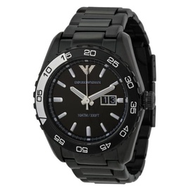 Emporio Armani MEN'S Sportivo Stainless Steel Black Dial Watch AR6049