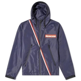 몽클레어 Moncler Logo Stripe Detail Jacket in Blue E20914113785-539N3-742