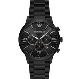 Emporio Armani MEN'S Chronograph Stainless Steel Black Dial Watch AR11349