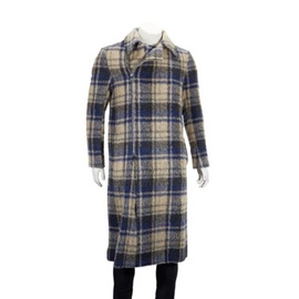 Emporio Armani MEN'S Check Wool Alpaca And Mohair Blend Plaid Coat, Brand Size 50 41L330-41369-723