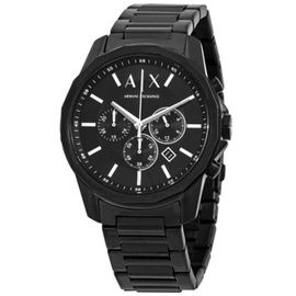 Armani Exchange MEN'S Banks Chronograph Stainless Steel Black Dial Watch AX1722