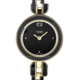 펜디 Fendi WOMEN'S My Way Stainless Steel with inlaid Black Ceramic Inserts Black Dial Watch F353421001