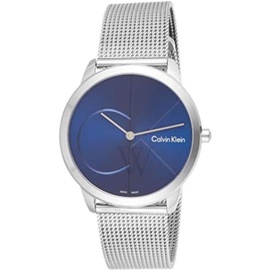 Calvin Klein MEN'S Minimal Stainless Steel Mesh Blue Dial Watch K3M2112N