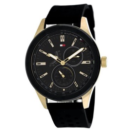 Tommy Hilfiger MEN'S Austin Leather Black Dial Watch 1791636