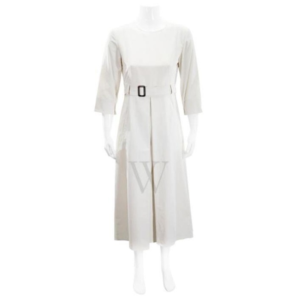  맥스마라 Max Mara Ladies White Belted Urbino Dress 92211801 001