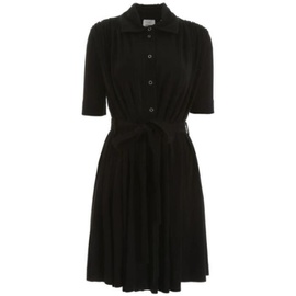 버버리 Burberry Black Jersey Gathered Short-sleeve Dress 8017533