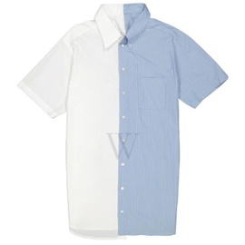 MM6 Ladies Cotton-poplin Spliced Shirt Dress S32CU0133-STN943-961