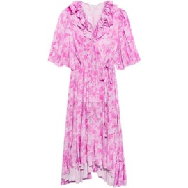 발렌시아가 Balenciaga Ladies Ruffled Wrap Dress In Pink 658873 TKLC8 5630