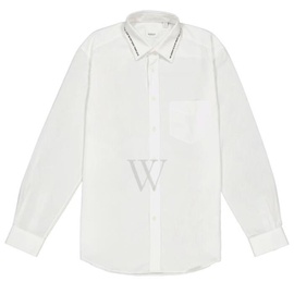 버버리 Burberry MEN'S White Classic Fit Cotton Poplin Dress Shirt 8017217