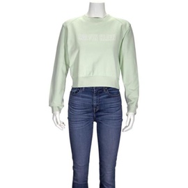Calvin Klein Ladies Knitted Logo Sweater In Mint Green 4WS0W398-308