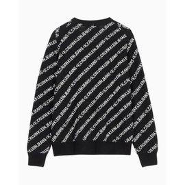 Calvin Klein MEN'S Black Institutional All Over Print Pullover J319617-BEH