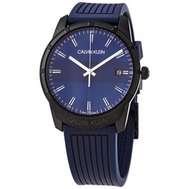 Calvin Klein MEN'S Evidence Rubber Blue Dial Watch K8R114VN