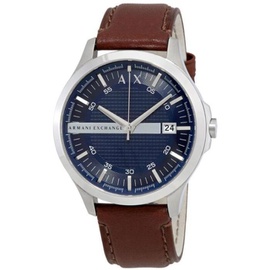 Armani Exchange MEN'S Classic Brown Leather Blue Dial AX2133