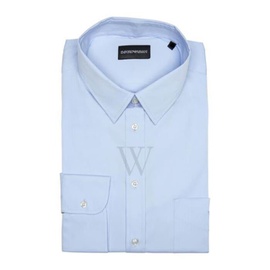 Emporio Armani MEN'S Long Sleeve Blue Shirt with Pocket EAT1CA6TT130C-BL