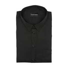 Emporio Armani MEN'S Long Sleeve Black Shirt with Pocket EAT1CA6TT130C-BK