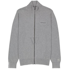 Calvin Klein MEN'S Grey Essential Zip Up Cardigan J319273-P2D