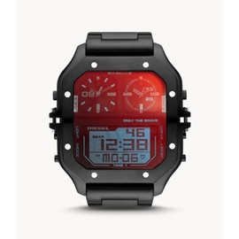 디젤 Diesel MEN'S Clasher Stainless Steel Digital Dial Watch DZ7455