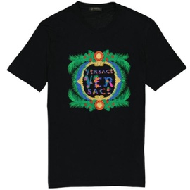베르사체 Versace BEV이알엘 ERLY Palm Logo Embroidery T-shirt In Black A79242-A224620-A008