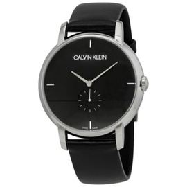 Calvin Klein MEN'S Established Leather Black Dial Watch K9H2X1C1