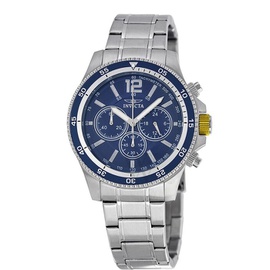 Invicta MEN'S Specialty Chronograph Stainless Steel Blue Dial Watch 13974