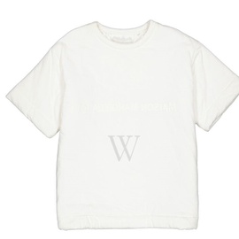 MM6 Ladies White Logo Padded T-shirt S62GD0021-S21058-101