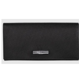 Longchamp Roseau Black Wallet L3146HPN001