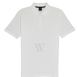 휴고 Hugo Boss MEN'S White Pallas Pima-cotton Pique Polo Shirt 50303542 100