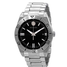 Movado MEN'S Sport Stainless Steel Black Dial Watch 0607435