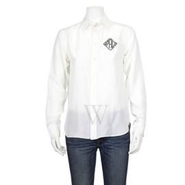 폴로 랄프 로렌 Polo Ralph Lauren Ladies White Silk B로아 ROAD클랏 CLOTH Shirt 211792509001