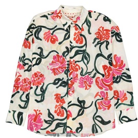 마르니 Marni Ladies Floral-print Long-sleeve Shirt, Brand Size 44 (US Size 10) CAMA0072M0-UTC003-TRW08