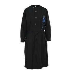 로에베 Loewe Ladies Embroidered Tunic Shirt Dress In Black S2109180GA.1100