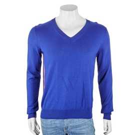 몽클레어 Moncler Blue Maglione Tricot V-neck Sweater, Size Large E20919102000-A9227-732