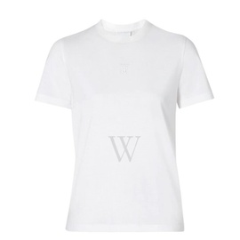 버버리 Burberry White Ladies Monogram Motif Cotton T-shirt 8015186