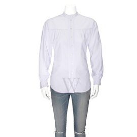 버버리 Burberry Open-stitch And Pintuck Detail Striped Cotton Shirt 4065943