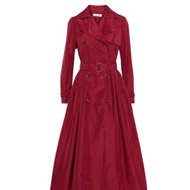 맥스마라 Max Mara Red Silk-blend Taffeta Balco Trench Dress 12210101000 015