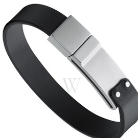 몽블랑 Stainless Steel Leather Bracelets, Size Medium 11497763