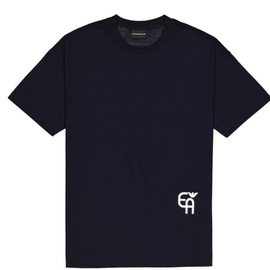 Emporio Armani MEN'S Navy Cotton Crewneck Logo T-Shirt 3L1TCR-1JSAZ-0920