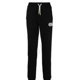 Emporio Armani MEN'S Black Regular Fit Logo-Patch Track Pants 6L1PE5-1JHSZ-0999