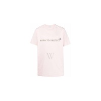 몽클레어 Moncler MEN'S Pink Born To Protect Print Cotton T-Shirt H10918C00031-899M5-50J