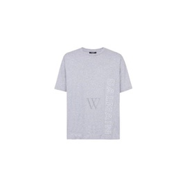 발망 Balmain MEN'S Reflective Logo Oversized Cotton T-Shirt AH1EG010BC22-YDU