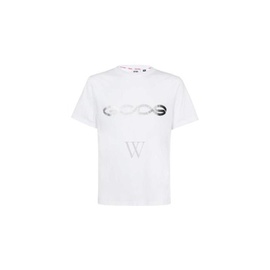 GCDS Reflective Logo Regular Cotton T-Shirt SS23M130654-01
