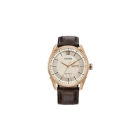 Citizen MEN'S Classic Leather Ivory Dial Watch AW0082-01A