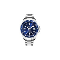 Stuhrling Original MEN'S Aquadiver Stainless Steel Blue Dial Watch M15762