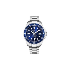 Stuhrling Original MEN'S Aquadiver Stainless Steel Blue Dial Watch M15762