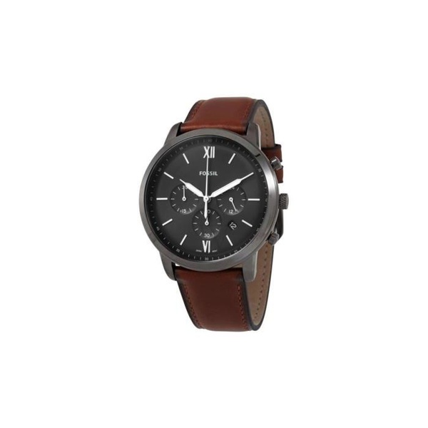 파슬 Fossil MEN'S Neutra Chronograph Leather Black Dial Watch FS5512